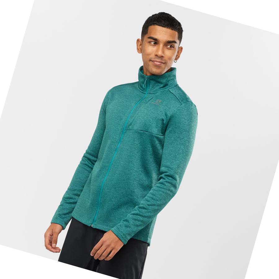 Sudadera Con Capucha Salomon ESSENTIAL LIGHTWARM HEATHER Hombre Verdes | MX 3201QMA